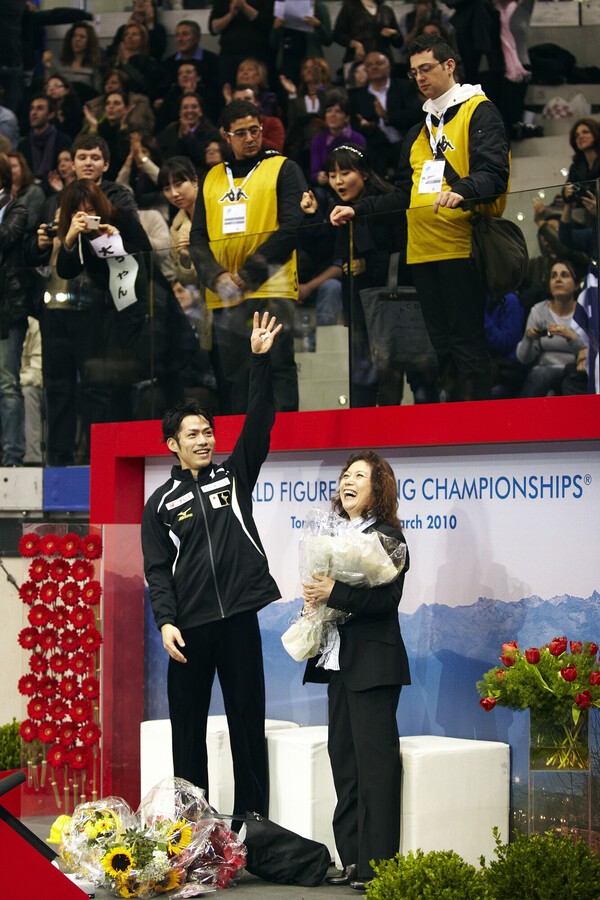 2010年、トリノで開かれた世界選手権で金メダルを獲得した高橋大輔  photo by Noto Sunao（a presto）