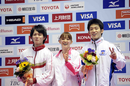 田中理恵は兄の和仁（右）、弟・佑典（左）とともに見事ロンドン五輪出場を決めた