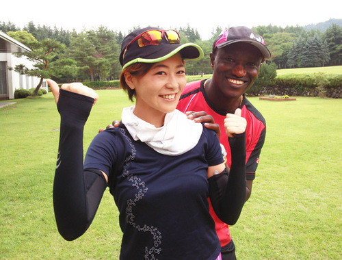 五輪メダリストのエリック・ワイナイナさんと富士山の近くで走ってきましたよ！