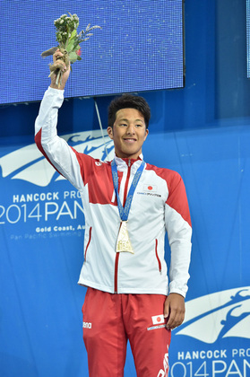 国際大会で３度目の金メダルを獲得した瀬戸大也