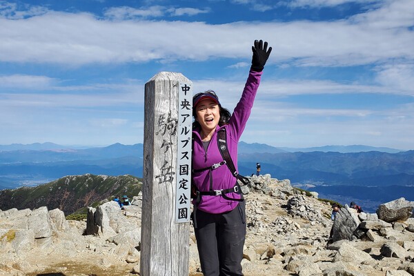 今秋登った中央アルプス・木曽駒ヶ岳にて 写真提供／松本明子
