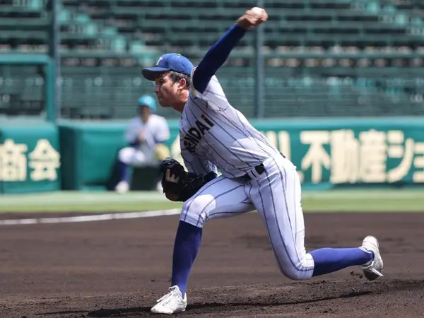 帯広農戦に先発し４回３失点で降板した健大高崎・下慎之介