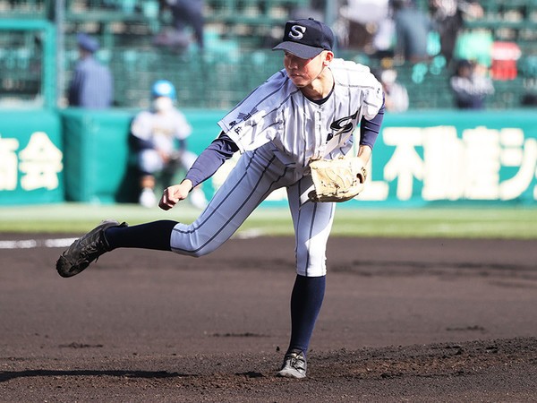 キレのあるストレートが持ち味の広島新庄・花田侑樹