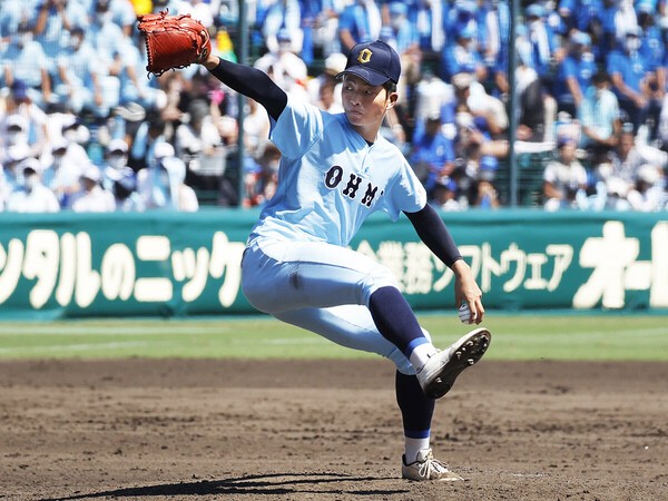 準々決勝の高松商戦で好リリーフを見せた近江の星野世那