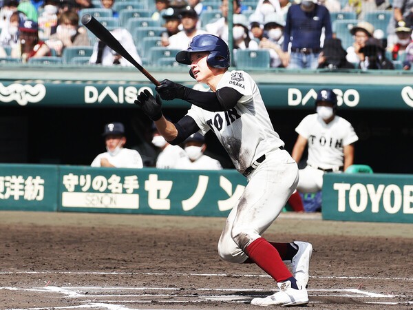 強肩・強打の外野手、大阪桐蔭の海老根優大