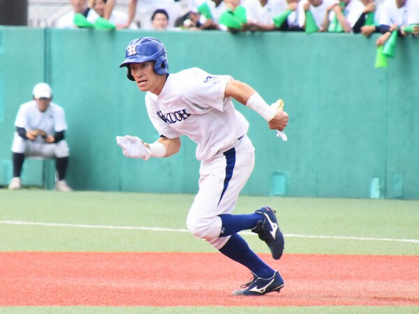 関甲新学生リーグ新記録となる20盗塁を記録した白鴎大・福島圭音