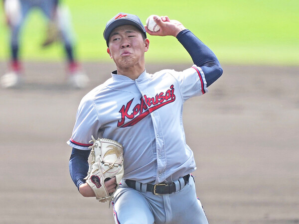 今年春のセンバツでは青森山田に初戦敗退を喫した京都国際の中崎琉生　photo by Sankei Visual