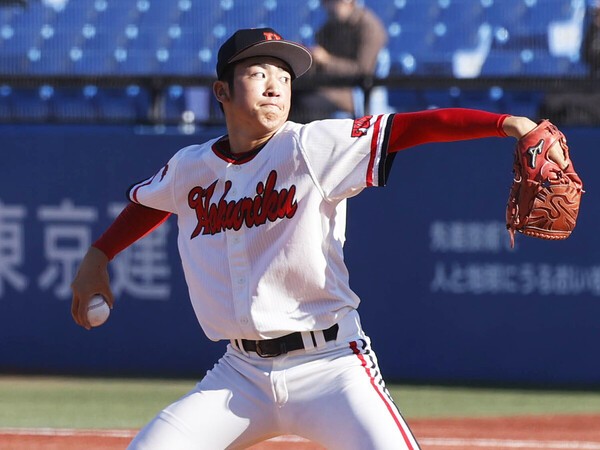 福井大会からすべてリリーフで登板した北陸の竹田海士　photo by Ohtomo Yoshiyuki