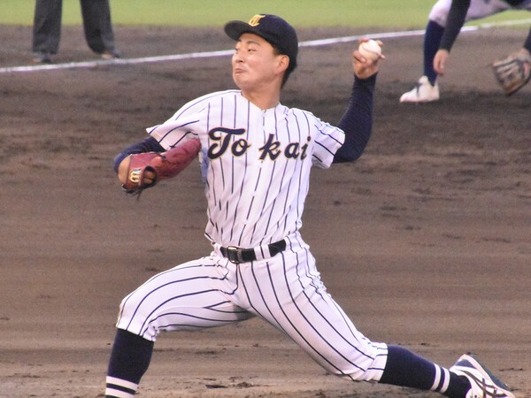 東海大静岡キャンパスの最速153キロ左腕・宮原駿介　photo by Kikuchi Takahiro