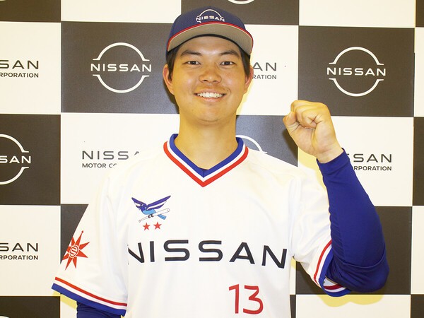 16年ぶりに始動する日産自動車に入部した友野聡太　photo by Takagi Yu