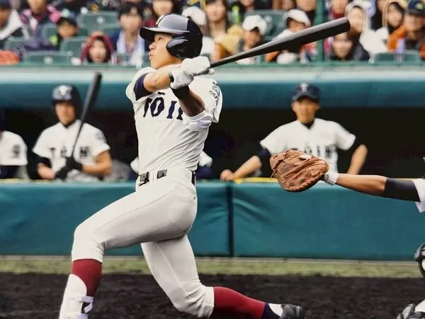 2013年の夏の甲子園ではサヨナラヒットを放った福森大翔さん　写真は本人提供