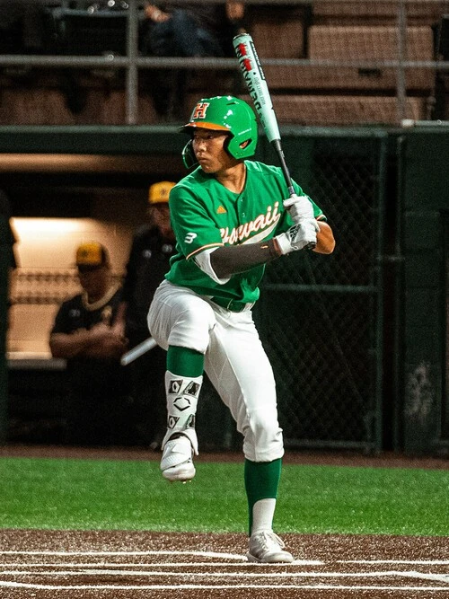 大学最終学年をハワイ大でプレーした境野 photo by Hawaii Athletics