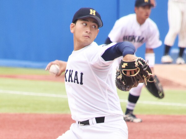 上武大戦で好投した北海学園大の髙谷舟　photo by Kikuchi Takahiro