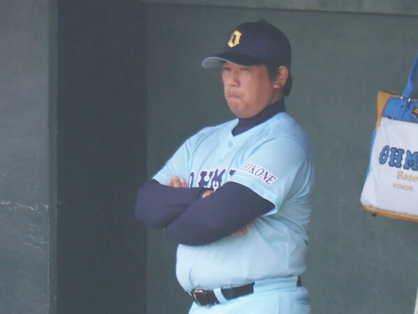今年４月から近江の指揮を執っている小森博之監督 photo by Sawai Fumi