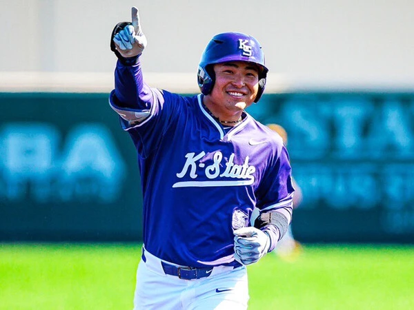 NCAAディビジョン１で58試合に出場し、打率.279、９本塁打、31打点を記録した井上心太郎　写真は本人提供