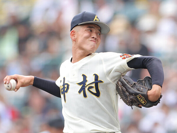昨夏の甲子園で２勝を挙げた神村学園・早瀬朔　photo by Sankei Visual