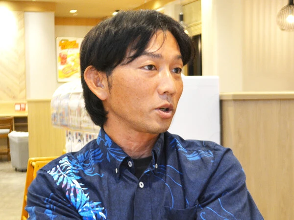 左利きの三塁氏として活躍した金城佳晃氏　photo by Matsunaga Takarin