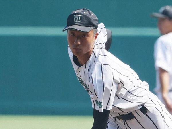 最速149キロを誇る津田学園の左腕・桑山晄太朗　photo by Nikkan Sports