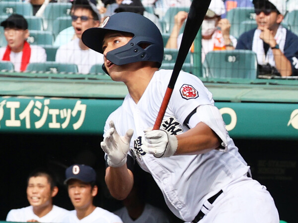 2023年春夏連続して甲子園で本塁打を放った仲田侑仁　photo by Ohtomo Yoshiyuki