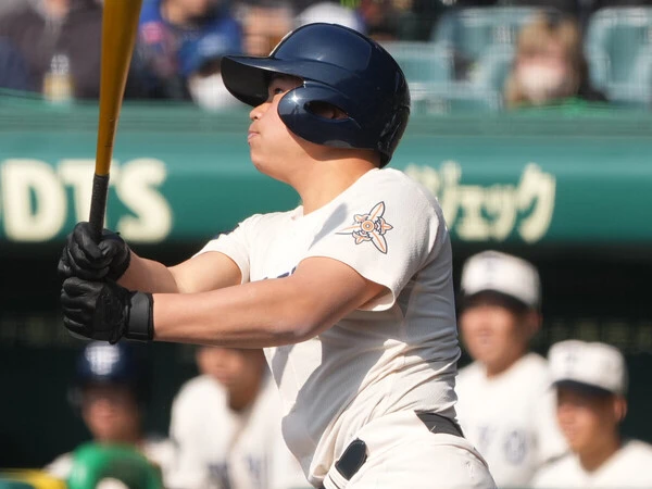 ６番DHで出場した東洋大姫路の福井皓大　photo by Ryuki Matsuhashi