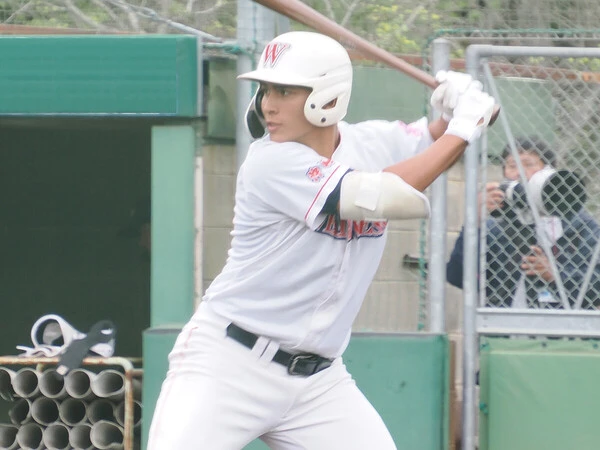 日本ウェルネス沖縄の強打者・長山武蔵　photo by Takahiro Kikuchi