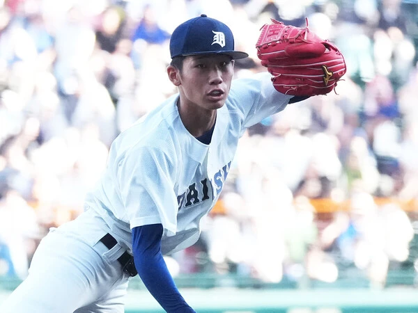 151キロをマークした大分商・平田玲翔　photo by Ryuki Matsuhashi