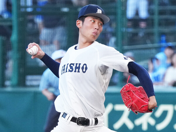 最速152キロを誇る大分商の平田玲翔　photo by Ryuki Matsuhashi