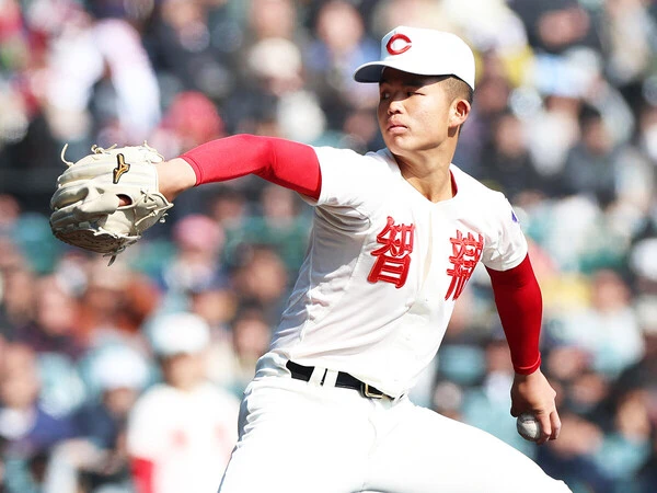 今年春の選抜で準優勝に輝いた智辯学園の杉本真滉　photo by Sankei Visual