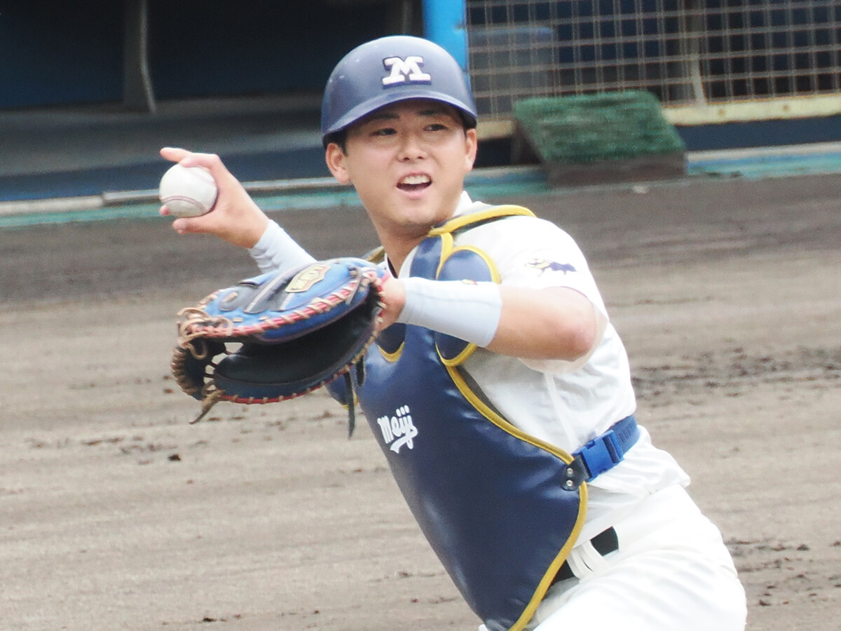 【大学野球】捕手で身長167センチはハンデか武器か 明治大・福原聖矢が挑むドラフト戦線「あきらめる時は、野球をやめる時」