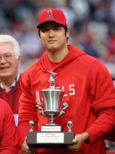 チーム年間MVPを獲得した大谷翔平 photo by USA TODAY Sports/Reuters/AFLO