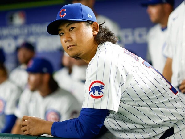 ドジャースとの開幕戦に先発するカブスの今永昇太　photo by Getty Images