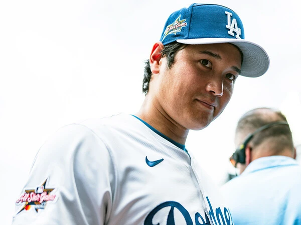 オールスターゲームでリラックスした表情の大谷翔平　photo by Getty Images