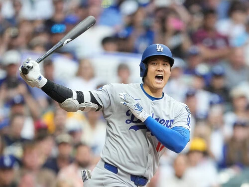 本塁打、OPSでナ・リーグトップの成績を残している大谷　photo by Getty Images