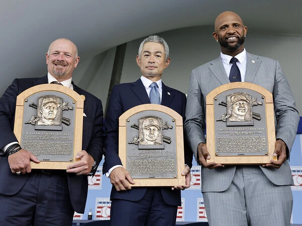 今回殿堂入りを果たした（左から）ビリー・ワグナー、イチロー、CC・サバシア　photo by Getty Images