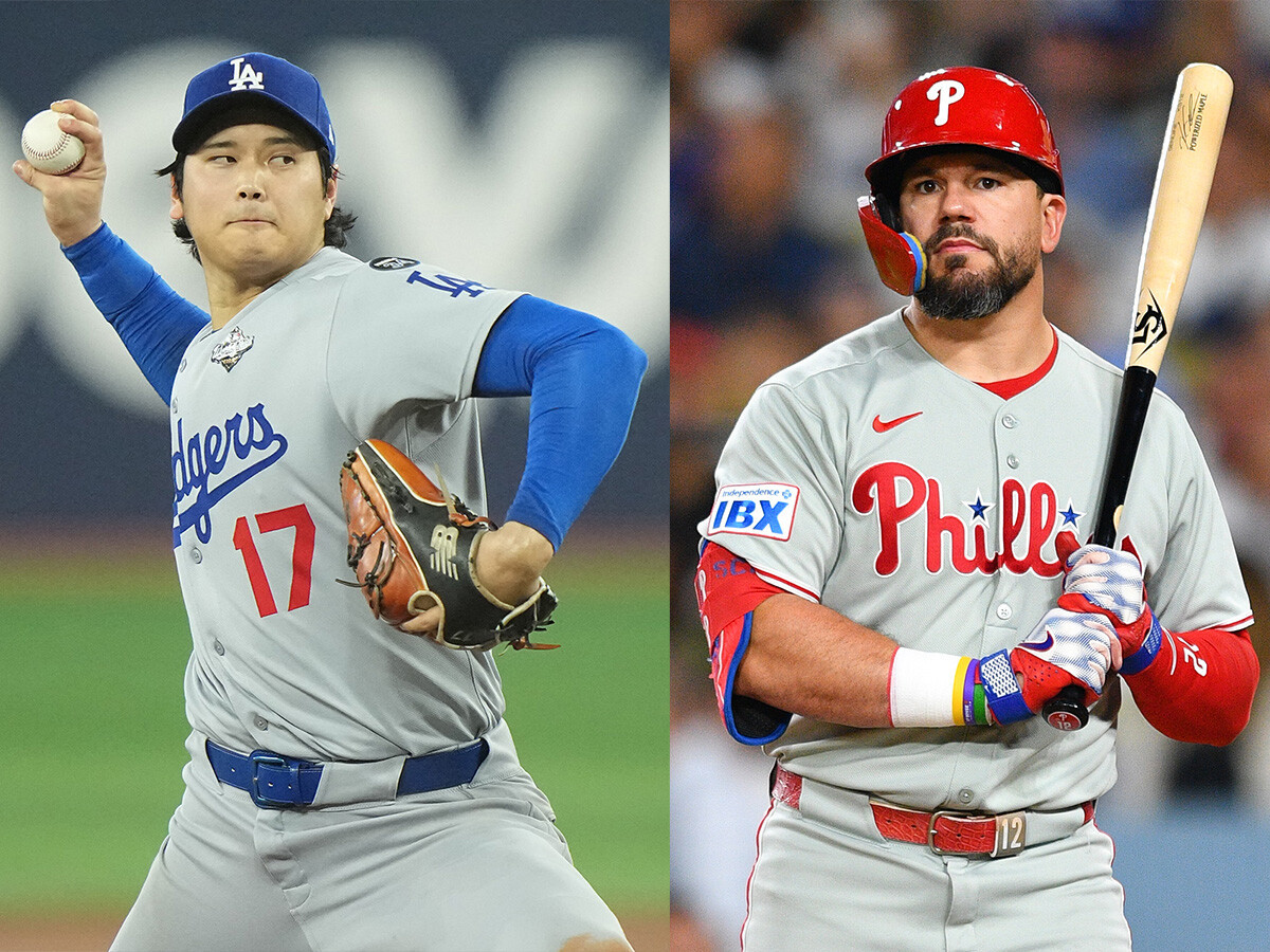 シーズンMVP１位の大谷翔平（左）と２位のシュワーバー photo by Getty Images