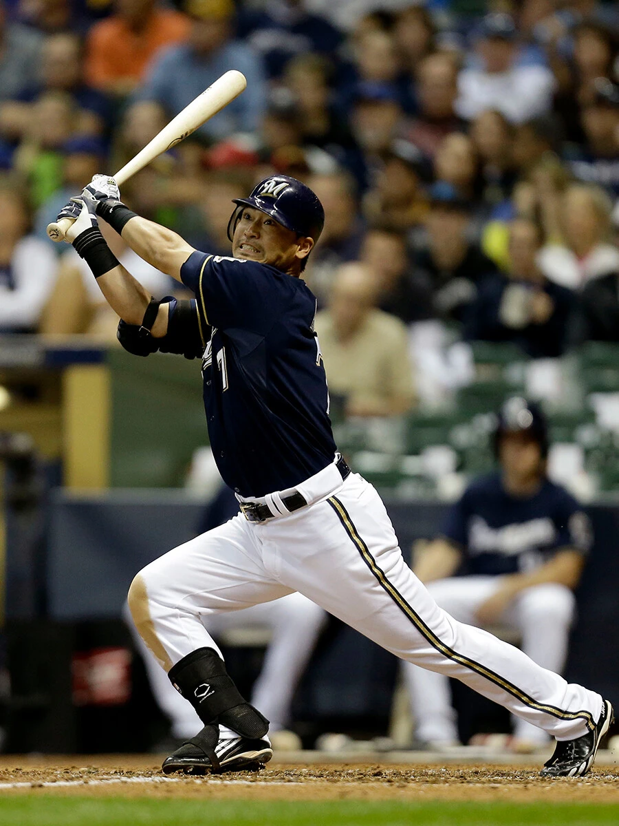 MLBでは力強いバッティングを心がけて先発を勝ち取った青木宣親 photo by Getty Images