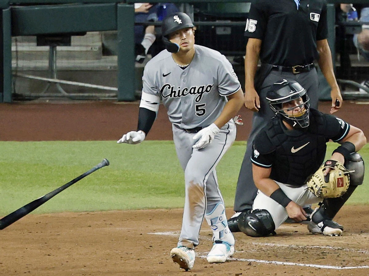 好成績に浮かれることなく、日々の試合に集中しているホワイトソックス・村上宗隆　photo by Kyodo News