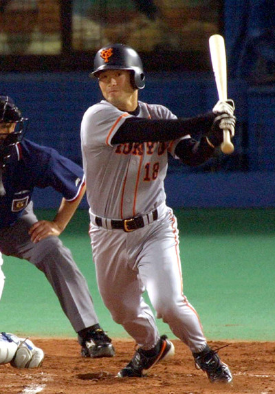 2002年６月の横浜戦の延長11回、代打で登場して決勝打を放った桑田真澄