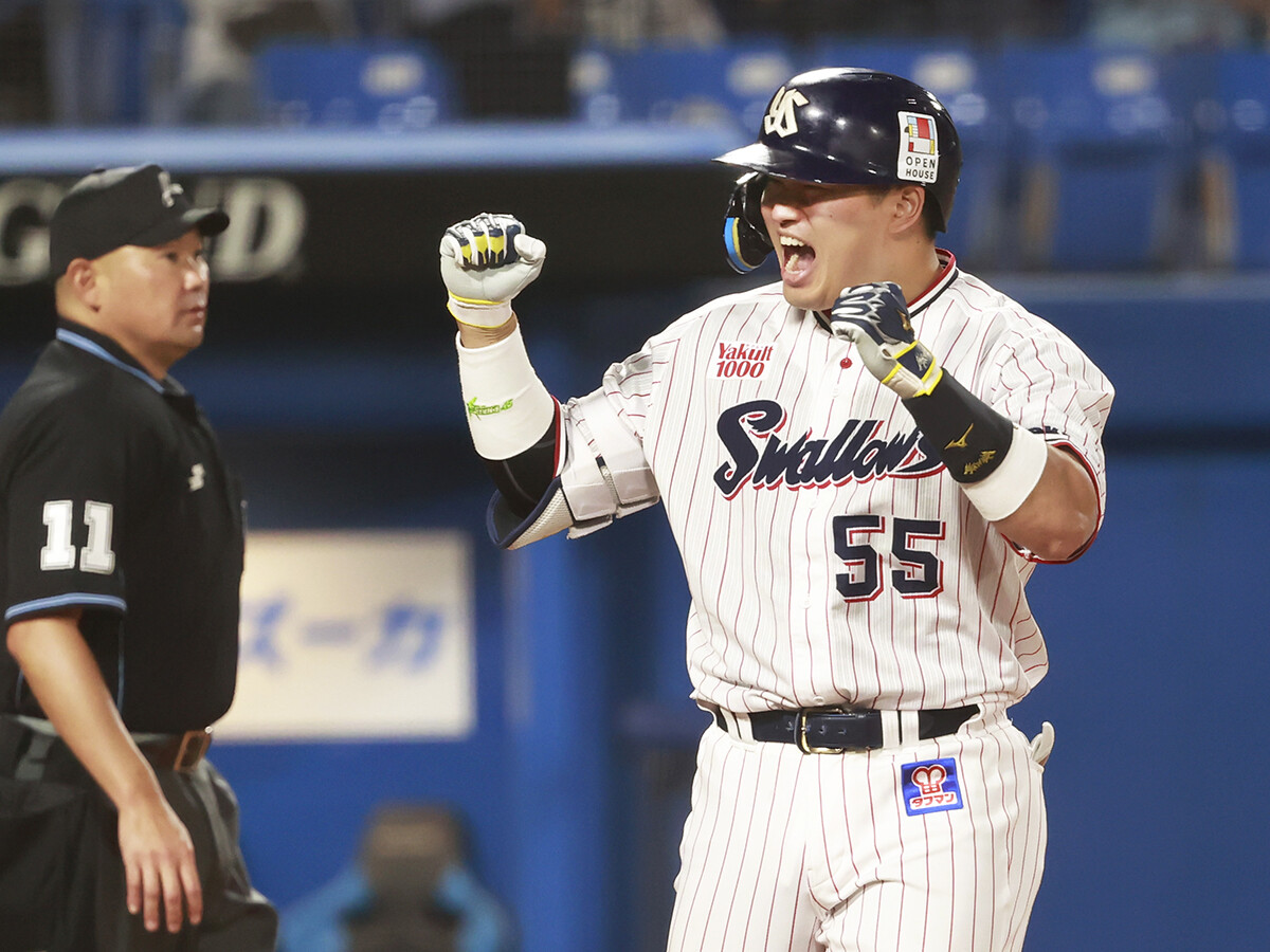 東京ヤクルトスワローズ #55 村上宗隆 三冠王 記念 オーセンティック 