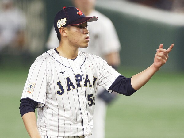 アジアプロ野球チャンピオンシップで好投した根本悠楓 photo by Taguchi Yukihito