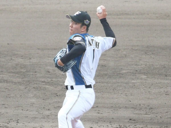 2021年7月12日、右ヒジの故障から269日ぶりに実戦復帰した斎藤佑樹　photo by Sankei Visual