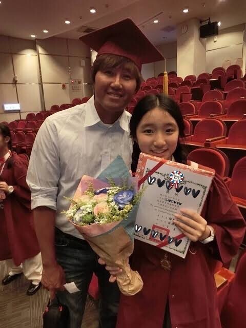 台湾の小学校の卒業式にて　写真／ジェンジェンさん提供