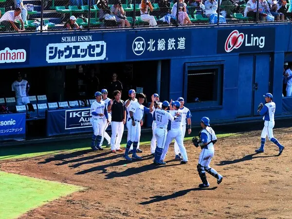 鎌ヶ谷での最終登板を終えた鍵谷陽平氏　photo by Hosono Shinji
