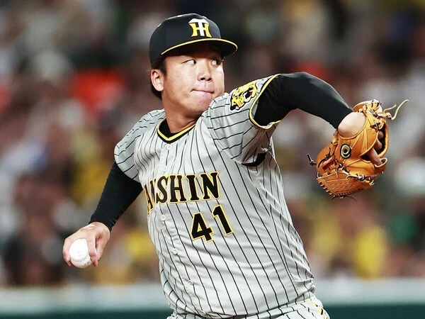 今シーズンの阪神の開幕投手に指名された村上頌樹　photo by Koike Yoshihiro