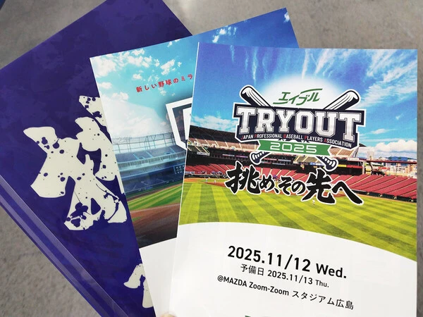 入場者に無料配布されたパンフレットやクリアファイルphoto by Murase Hidenobu