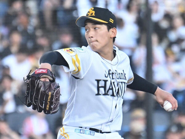 ここまで９勝０敗とブレイク中のソフトバンク・前田悠伍　photo by Sankei Visual