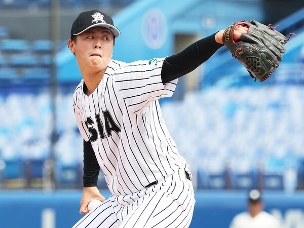 亜細亜大の最速158キロ右腕・川尻啓人　photo by Sankei Visual