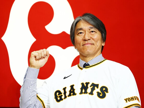 巨人の新監督に就任した松井秀喜氏　photo by Kyodo News