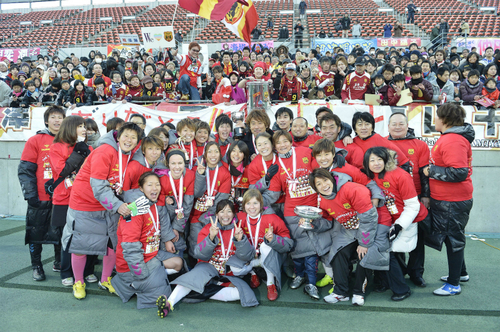 2010年から３大会連続での全日本選手権優勝を決めたINAC神戸