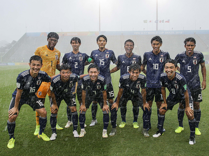 U-17日本代表、試合前の豪雨に泣く「全員の気持ちが左右された」